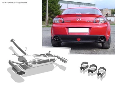Duplex Sports Exhaust Mazda RX-8 115x85mm Oval Rolled Edge - Image 1 of 4