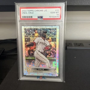 Oneil Cruz 2022 Topps Chrome Logo Fractor L/E Rookie Card PSA 10 Pirates - Picture 1 of 2