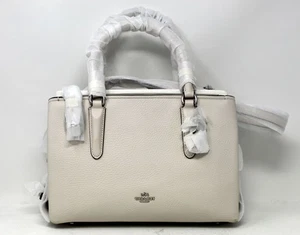 Coach Brooklyn SV/Chalk Pebbled Leather 28' Caryall 56839 - Picture 1 of 5