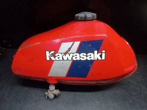 1984 Kawasaki KD80 OEM Gas Tank 82-86 Fuel Reservoir Petrol Cell Petcock Cap - Picture 1 of 24