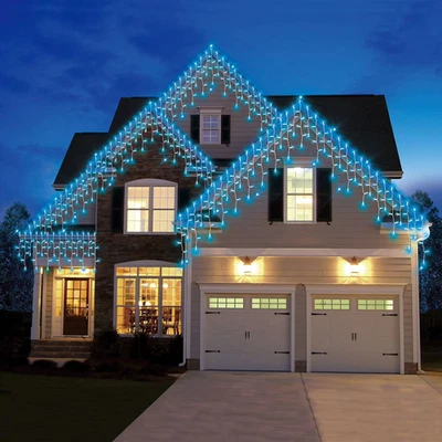 Member's Mark 300ct LED Icicle Lights, 18' Lighted Length - Image 1 of 4