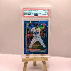 2024 Bowman Chrome Draft Cam Smith 1st Blue Refractor #BDC-67 RC /150 PSA 9 - Picture 1 of 2