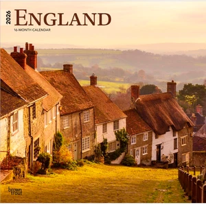 England 2026 Wall Calendar 12x24 – BrownTrout – Plastic-Free Scenic UK Calendar - Picture 1 of 7