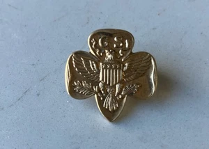 Vintage Pfadfinder goldfarben Adler Trefoil Mitgliedschaft Pin GS Sammlerstück 60er Jahre - Bild 1 von 3