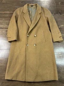 Pendleton Vintage Wool Trench Coat Camel colored Made in USA SEE DIMENSIONS H2 - Picture 1 of 14
