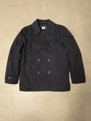 C.P Company Undersixteen Pea Coat Boys Age 12 Down Fill Winter Jacket Navy Blue  - Image 1 of 4