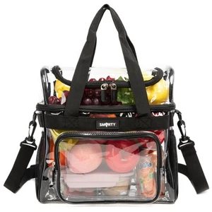 Borsa Porta Pranzo Trasparente Resistente Borsa Stadio Omologata Durevole Tracolla per Sport... - Foto 1 di 6