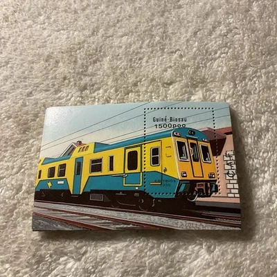 GUINEA BISSAU-(-1989-)-LOCOMOTORAS C.A.F.-HOJA DE RECUERDO-MNH-SS#01 Foto 1 de 2