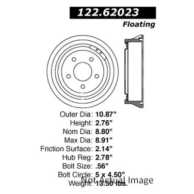For Chevy Classic 2004-2005 Centric 122.62023 Premium Rear Brake Drum Foto 1 de 4