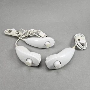 Lote de 3 Genuinos Nintendo Wii Nunchuck Blanco OEM Oficial Auténtico - Imagen 1 de 3