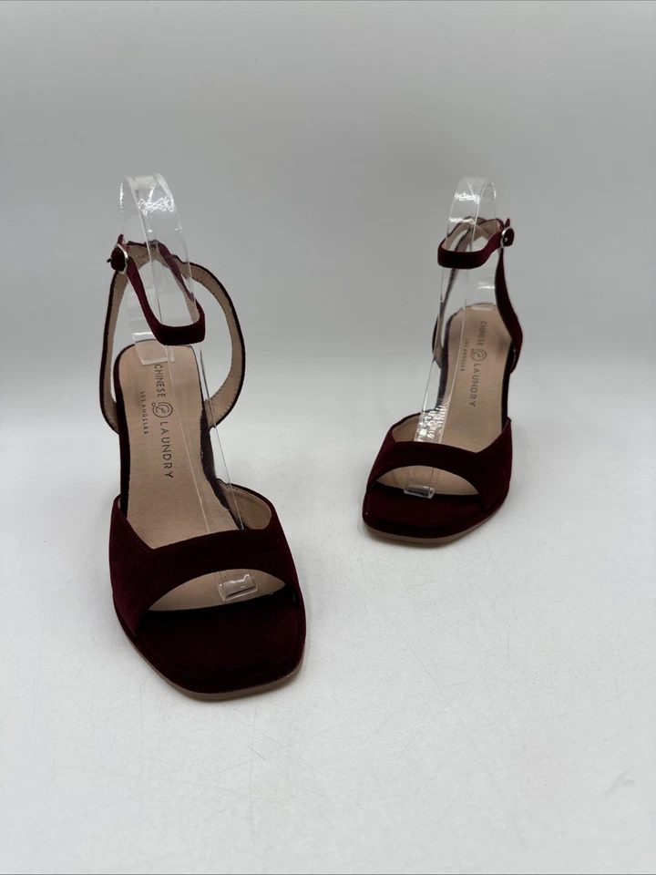 CHINESE LAUNDRY Women’s  Lynwood Dress Wine Red Velvet Heel Size 6:5 - Image 1 of 4