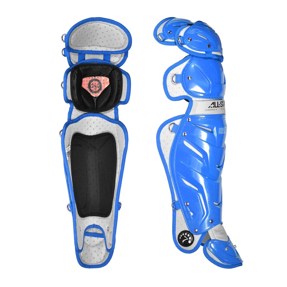 All-Star System Seven 15.5 Inch Adult Baseball Catcher's Leg Guards - Royal - Image 1 of 1