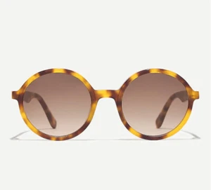 J Crew Retro Circle Sunglasses Light Tort New AP926 - Picture 1 of 2