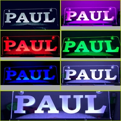 Personalised RGB USB Truck LED Light – Engraved Name Lorry Interior Gift - Image 1 of 4