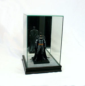 1/10 Scale Comic Figurine Display Case 10" Tall All Glass Black Sport Moulding - Picture 1 of 3