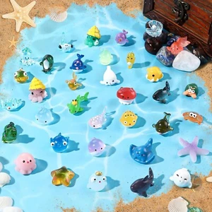 36pcs Mini Sea Animals, Resin Tiny Ocean Animals Figurines Marine Miniature - Picture 1 of 7