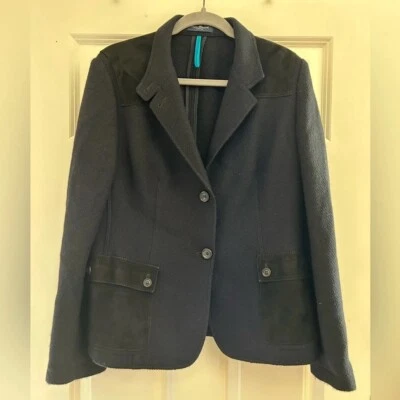 Blazer Piazza Sempione Italia Italia Lana Tejido Gamuza Detalle Foto 1 de 4