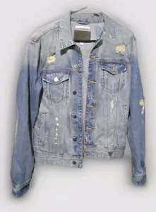 Guess Denim Jean Jacket Mens Size Medium Dillon Light Jean - Picture 1 of 3