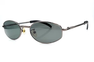 Vintage Police 2496 Gunmetal Oval Metall Sonnenbrille Italien mit NEUEN GLÄSERN! - Bild 1 von 10