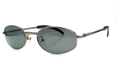 Vintage Police 2496 Gunmetal Oval Metal Sunglasses Italy W/NEW LENSES! - Image 1 of 4