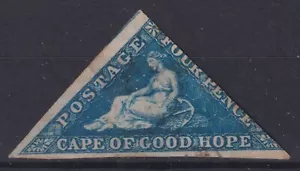 Cape of Good Hope 4d blue Triangle Imperf. pro hochauflösenden Scans; COGH; M - Bild 1 von 2