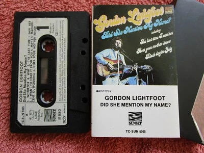 Gordon Lightfoot Did She Mention My Name? Sunset TC SUN 5005 Cassette Sweden - Image 1 of 4