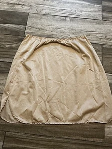 Vintage Vanity Fair halber Schlupfrock nude champagner Nylon Spitzenborte A-Linie Small - Bild 1 von 3