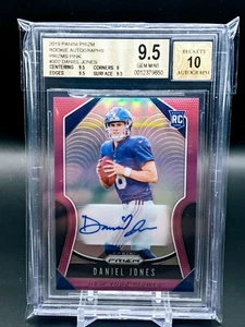 2019 Panini Prizm Rookie Autographs Daniel Jones Pink Prizm Auto BGS 9.5 - Picture 1 of 2