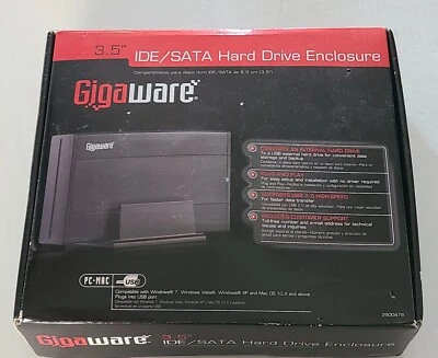 Gigaware 3.5 Hard-drive Enclosure- #2500479-Converts an internal hard drive- NEW - Image 1 of 4