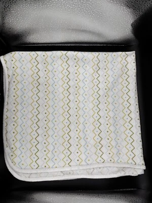 Manta de bebé Lullaby Lane térmica Chevron geométrica térmica tejido gofre RARA Foto 1 de 4