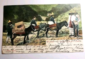 Postcard Vintage Mexico En Camino, Nuestra Pueblo A762 - Picture 1 of 3