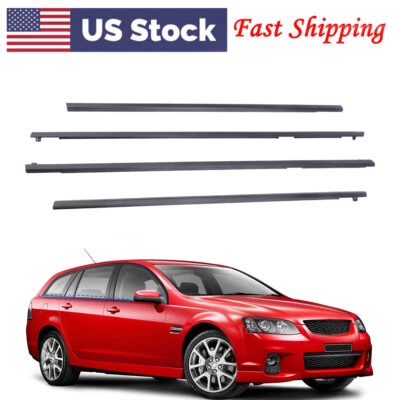 4 ×Weather Strip Window Moulding Trim Seal Belt For Chevrolet SS Sedan 2014-2017 Foto 1 de 4