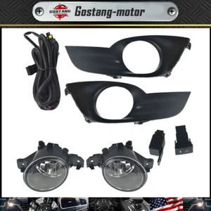 Clear Lens Fog Lights Lamps W/Switch+Harness For 13-15 Nissan Altima Sedan 4-Dr - Picture 1 of 12