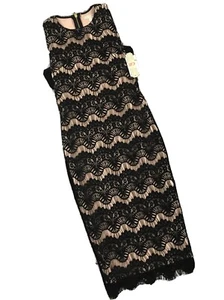 Gianni Bini black lace fringe dress size S - Picture 1 of 6