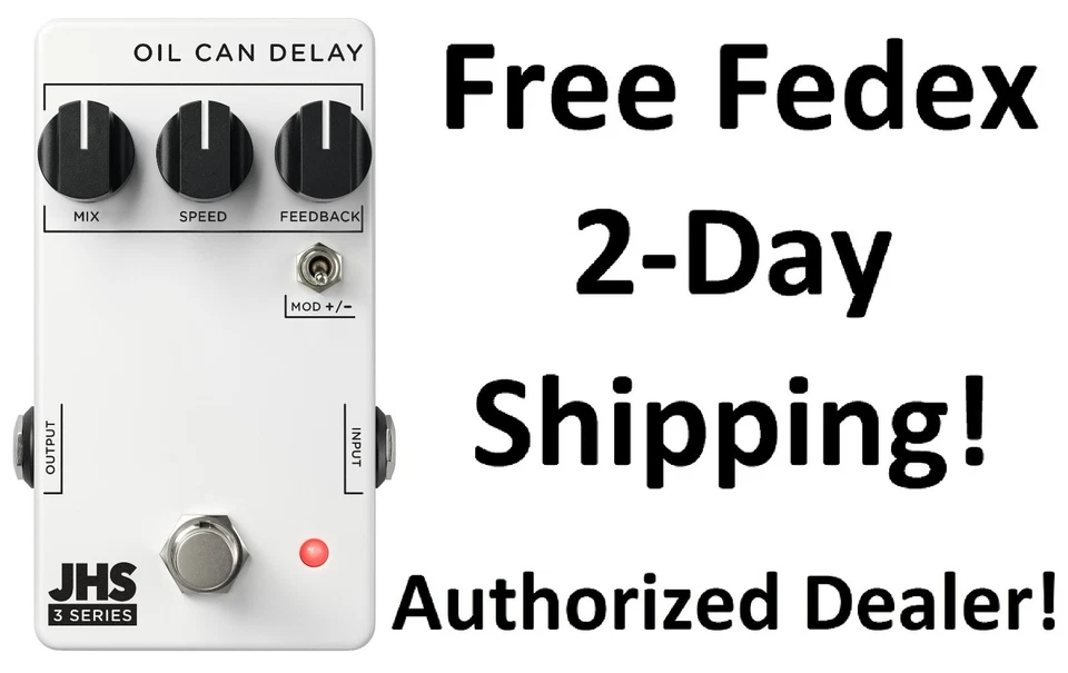 JHS 3 Series Oil Can Delay Effects Pedal White