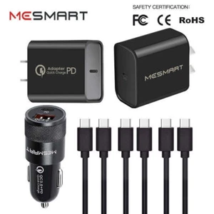 For Samsung Galaxy A55 A54 A53 A35 A14 5G Fast Wall Car Charger Type-C Cable Lot - Picture 1 of 53