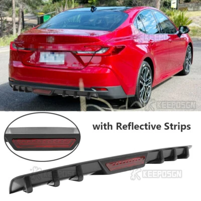 Difusor trasero ABS aletas de tiburón parachoques alerón divisor labio para Toyota Camry SE XSE Foto 1 de 4