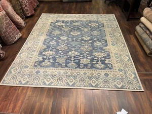 Genuine Hand Knotted Turkish Oushak Heriz Geometric Area Rug Carpet 8’2”x9’10” - Picture 1 of 12