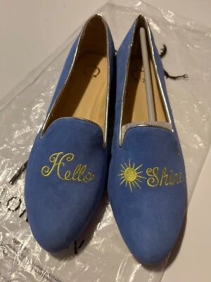 Zapatos informales C. Wonder para mujer sin cordones planos de gamuza azul bebé Chloe talla 8W nuevos sin caja Foto 1 de 4