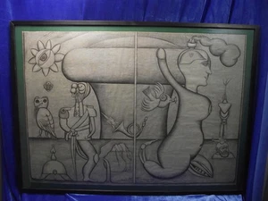 Artista del norte de Alemania: Pit Morell; dibujo a lápiz grande, firmado - Imagen 1 de 1