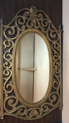 Syroco Wall Mirror 29" Gold Scroll # 2316 MADE IN USA 1969 Cover