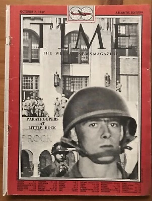 Time Magazine 1957 Little Rock Paratroopers Jimmy Hoffa Ads Rolex NO LABEL - Image 1 of 4
