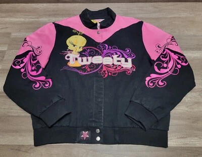 Vintage Y2K JH Design Jacket Tweety Diva Jacket Youth XXL FITS ADULT SMALL / MED - Image 1 of 4
