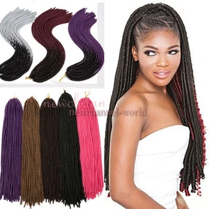 US Faux Locs Dread Lock 20" Crochet Twist Braid Ombre Dreadlocks Hair Extensions - Picture 1 of 39