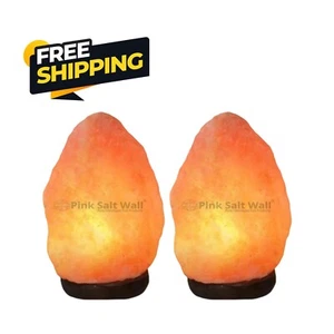 Premium Himalayan Small Salt Lamp Pack of 2 Authentic Multi Color Night Light - Picture 1 of 11