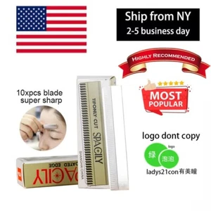 10 Stück Augenbrauen Rasierer Trimmer Klinge Edelstahl Gesichtsmesser Werkzeug Haarentferner - Bild 1 von 3