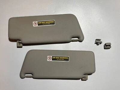 01 - 07 Mercedes C-Class C230 C320 C350 Sun Visor Set Gray RH LH OEM *READ* — 第 1/4 张图片