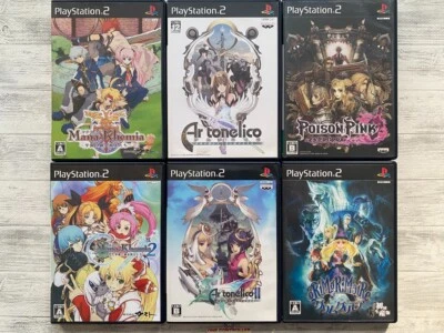 SONY PS2 Mana Khemia 1 2 & Ar Tonelico 1 2 & Poison Pink & Grim Grimoire set - Image 1 of 4