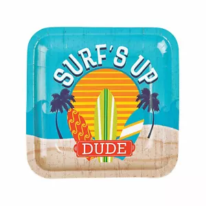 Surf'S Up Paper Dinner Plates - 8 Ct. - Party Supplies - 8 Pieces - Picture 1 of 1