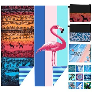 2 Pack Microfiber Beach Towel Oversized 71"x32" Sand Free Quick Dry Absorbent... - Picture 1 of 7